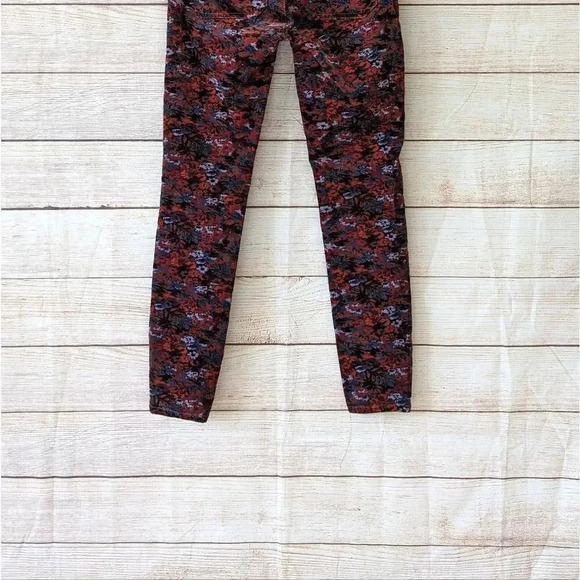 Pilcro & the Letterpress Size 25 High Rise Skinny Pants Floral Corduroy Stretchy - Picture 13 of 13